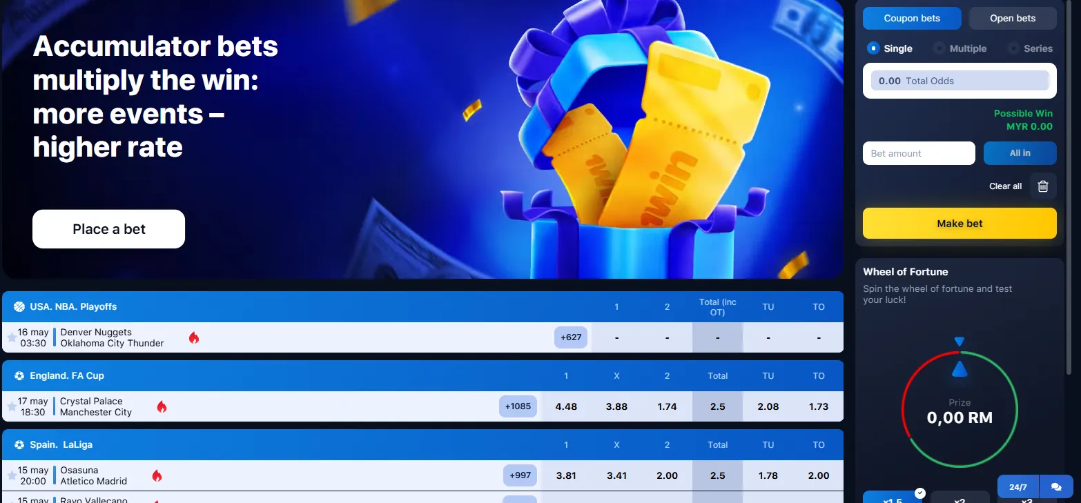 1win sports betting